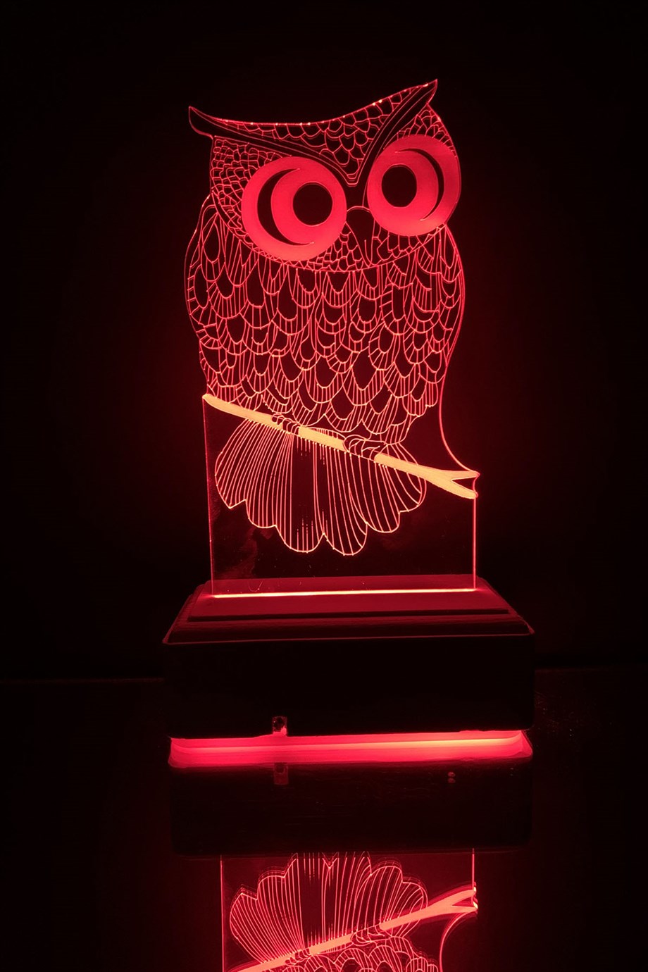 3D Baykuş 16 Renk Gece Lambası