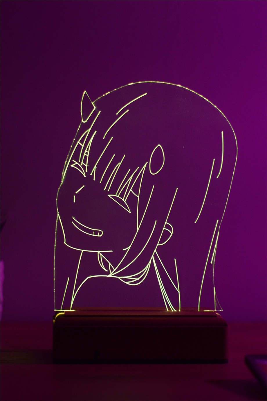 Anime Darling In The Franxx 002 Zero Two 16 Renk Gece Lambası