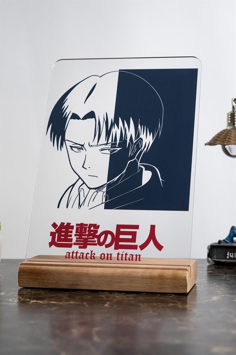 Attack On Titan Ev Dekoru Levi Ackerman Anime Severlere Hediyelik Masa Süsü