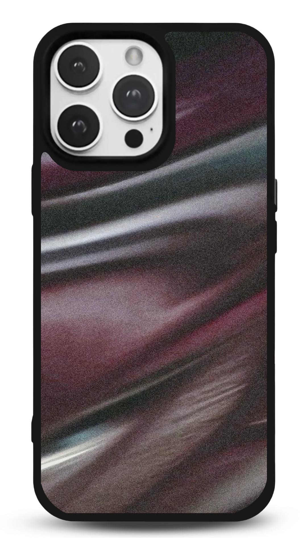 Bordo Dalgalar Parlak Glossy Telefon Kılıfı