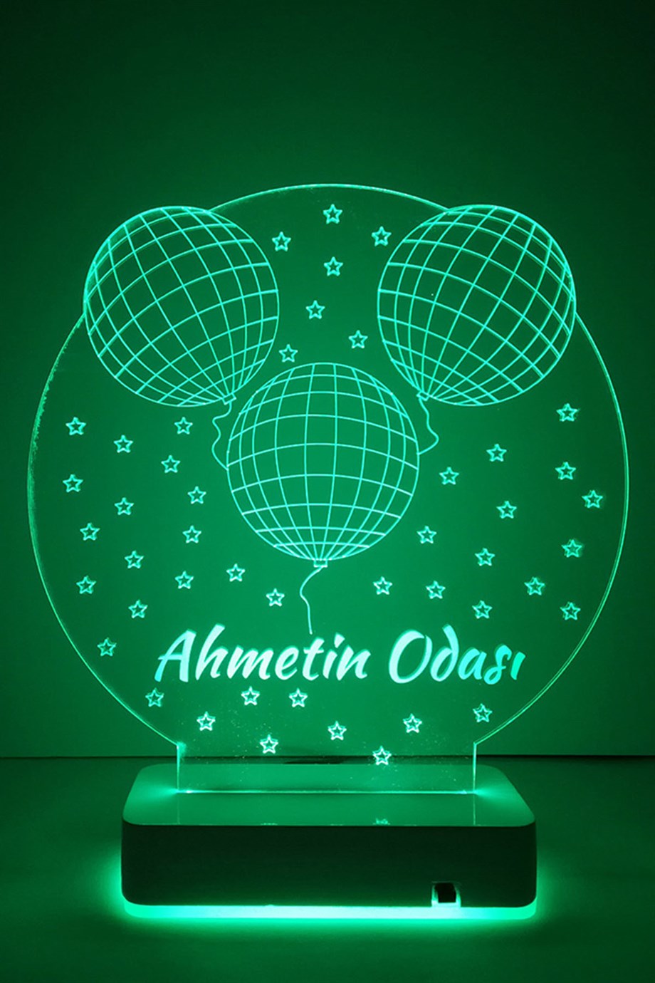 Çocuklara Özel Hediye 3 Balon Masaüstü 3D Dekoratif Led Lamba