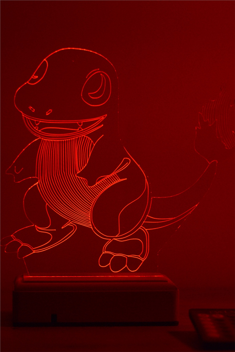 Çocuklara Özel Pokemon Charmander 16 Renk Dekoratif Lamba