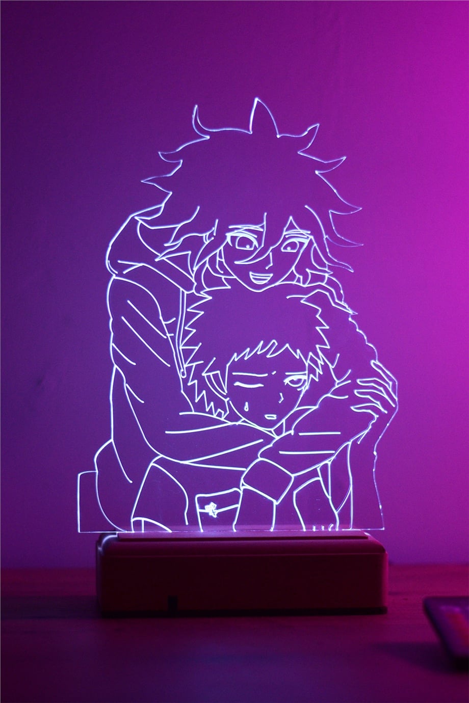 Danganronpa Nagito Komaeda Hajime Hinata 16 Renk Gece Lambası