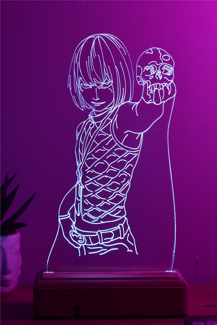 Death Note Misa Amane 16 Renkli Kumandalı Anime Gece Lambası