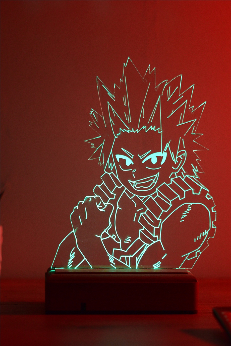 Eijiro Kirishima My Hero Academia 16 Renk Kumandalı Anime Gece Lambası