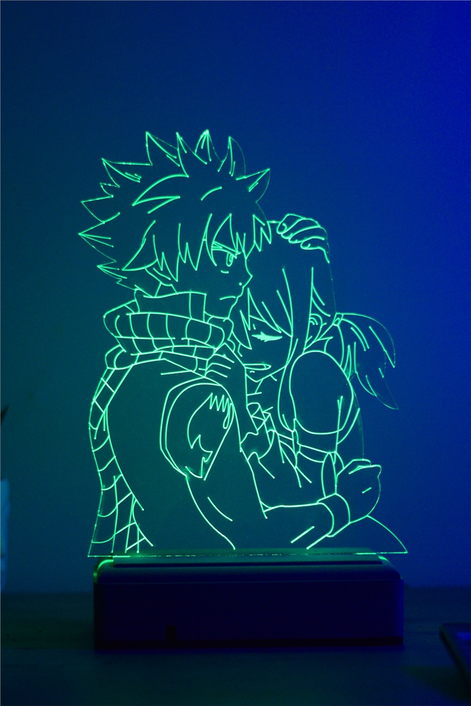 Fairy Tail Lucy - Natsu 16 Renk Gece Lambası