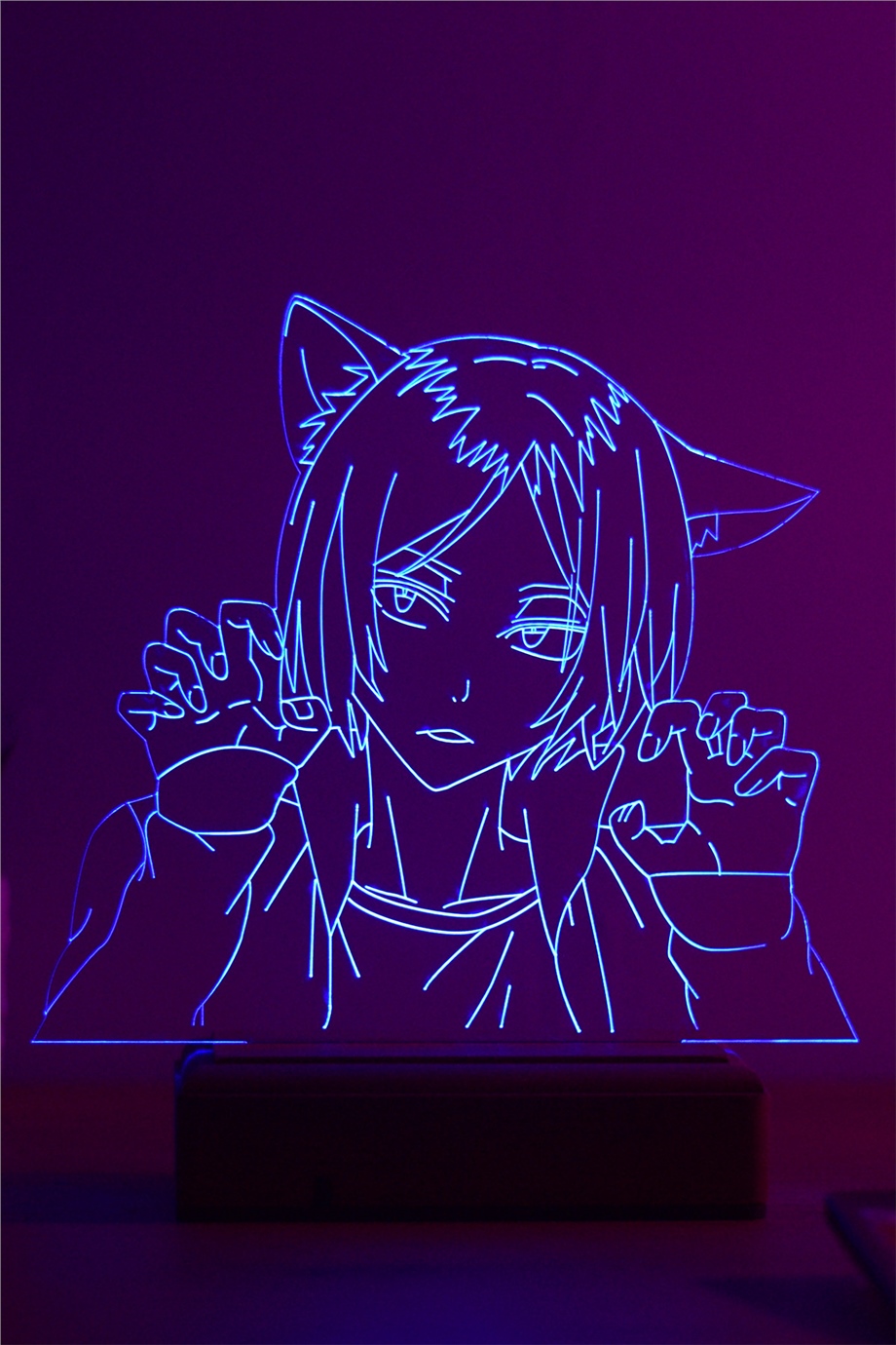 Haikyuu Kenma Kozume 16 Renkli Kumandalı Anime Gece Lambası