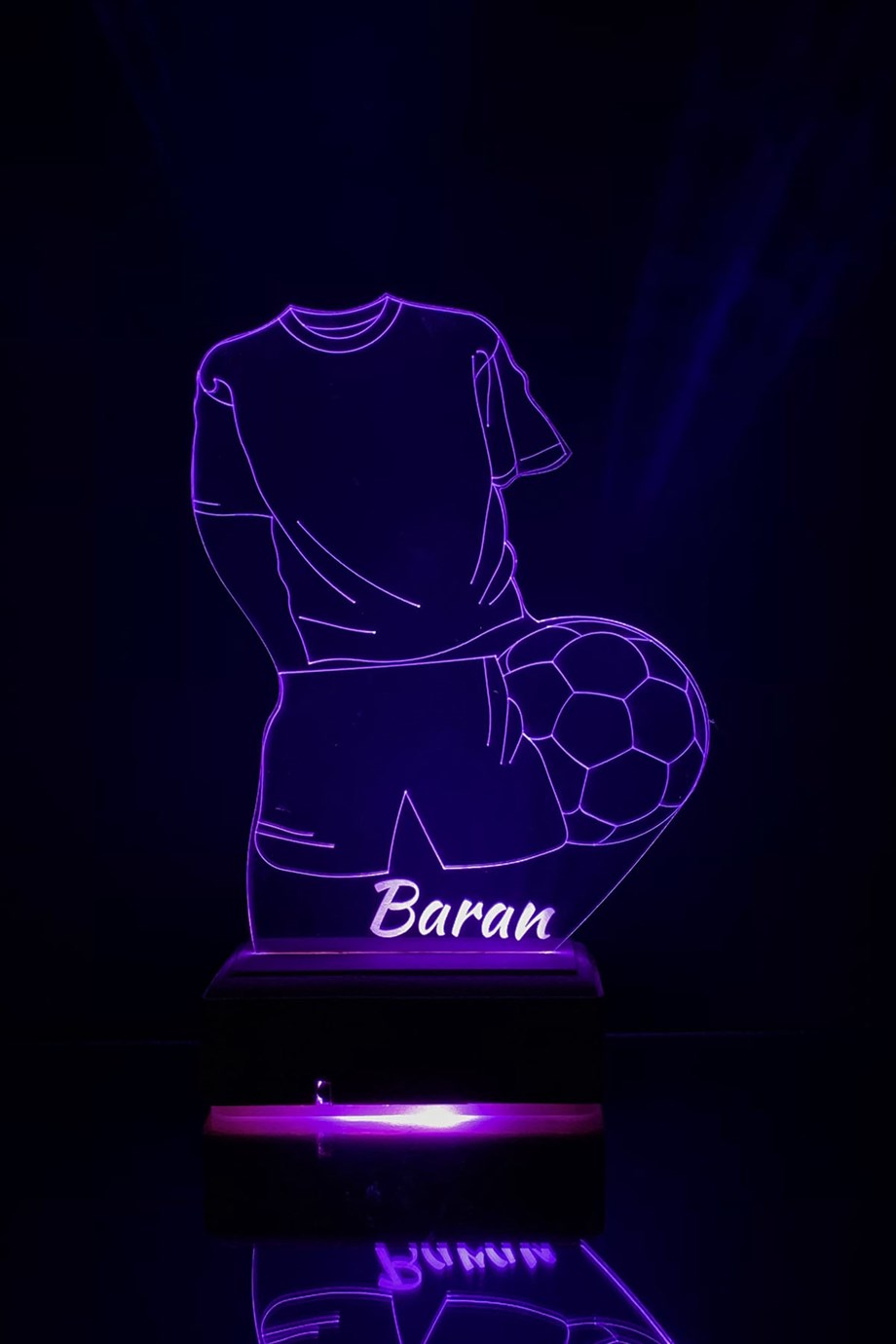 Hediyelik 3D Forma ve Futbol Topu Led Masaüstü ve Gece Lambası