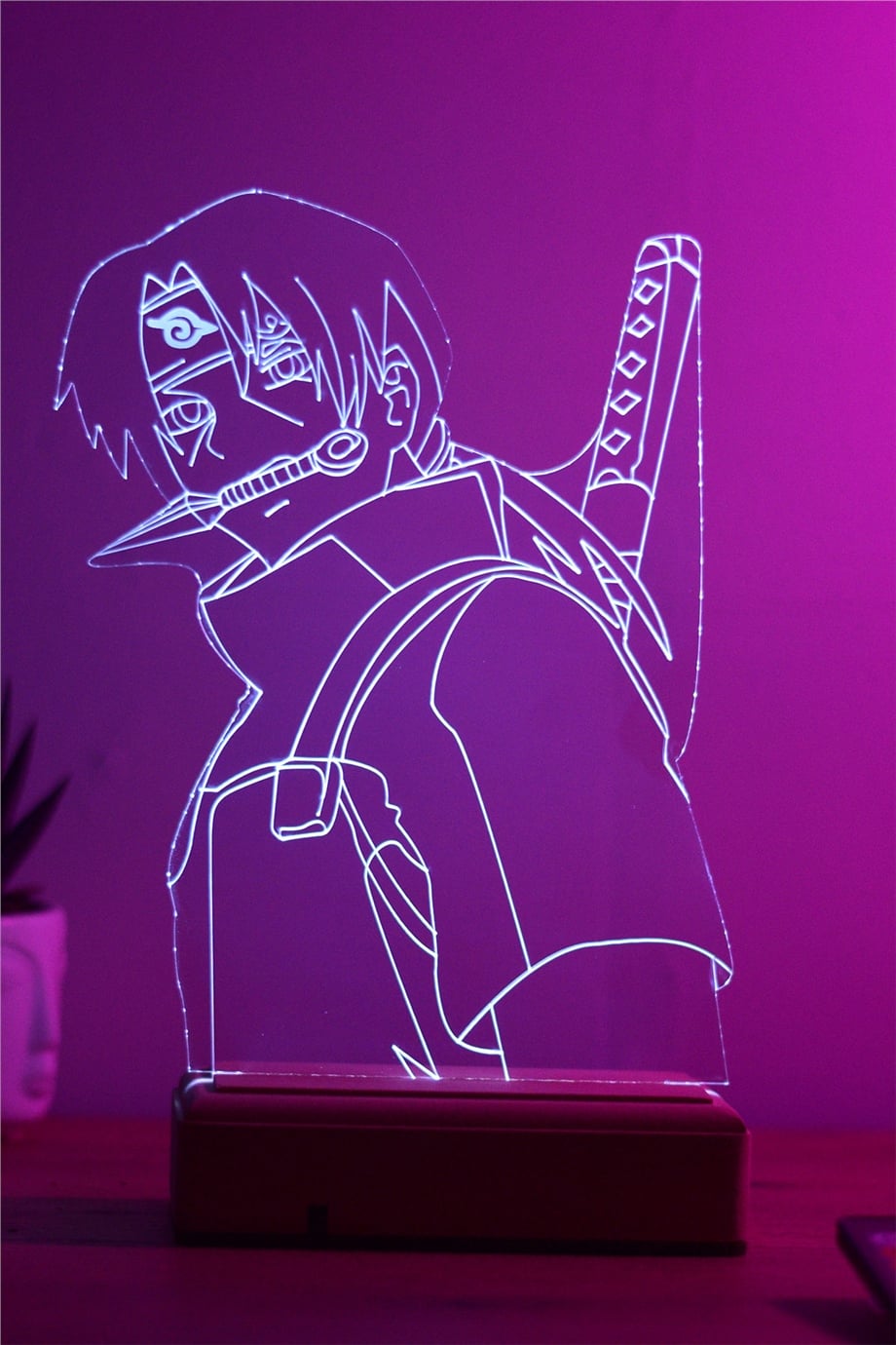 Itachi Uchiha Naruto 16 Renk Anime Gece Lambası