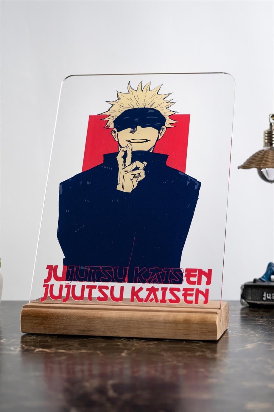 Jujutsu Kaisen Ev Dekoru Gojo Satoru Anime Severlere Hediyelik Masa Süsü