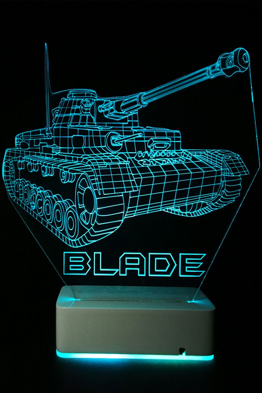 Kişiye Özel 3D Savaş TANK Masaüstü Dekoratif Led Lamba