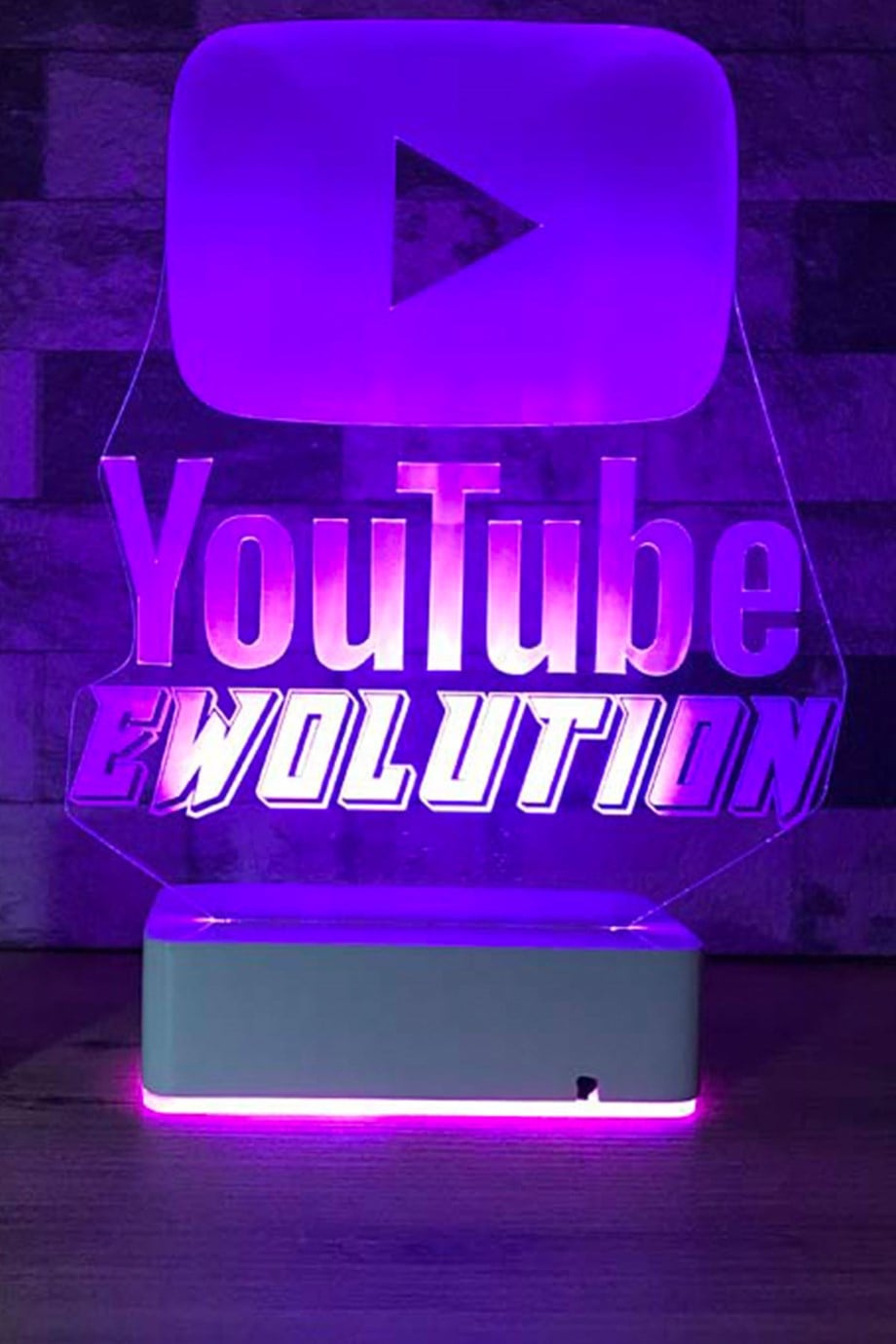 Kişiye Özel Youtube Masaüstü 3D Dekoratif Led Lamba