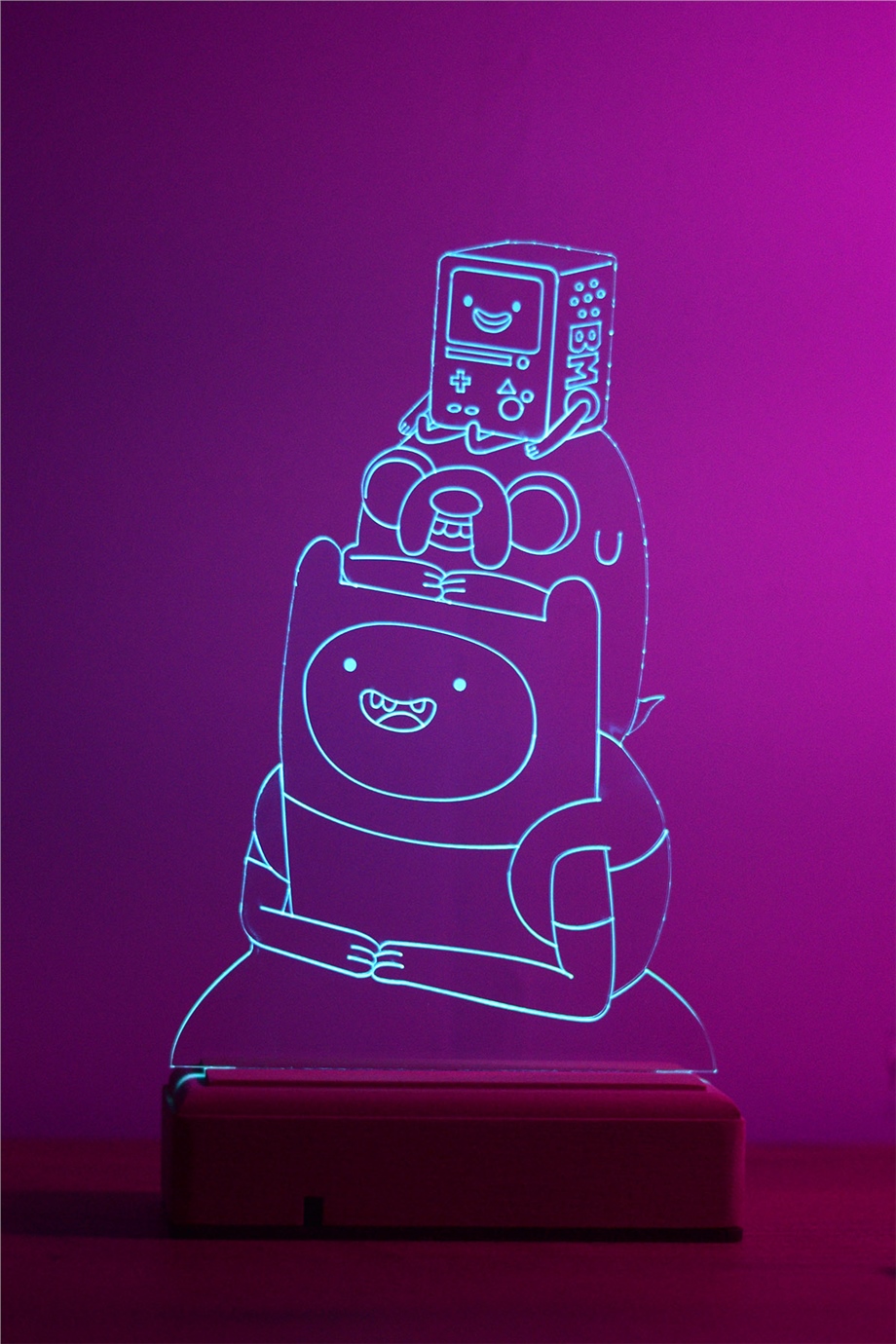Adventure Time Jalke-Finn-BMO 16 Renkli Kumandalı Gece Lambası