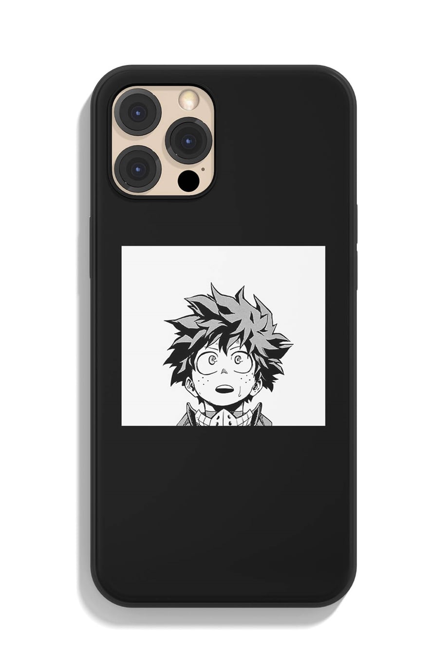 My Hero Academia Deku Izuki Midoriya Siyah Silikon Baskılı Anime Telefon Kılıfı