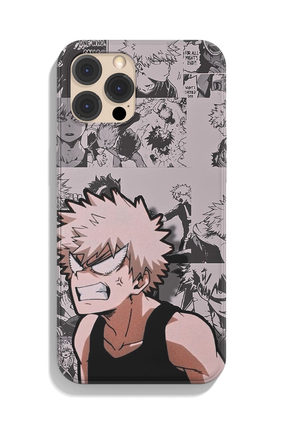 My Hero Academia Katsuki Bakugo - Kacchan Siyah Silikon Baskılı Anime Telefon Kılıfı