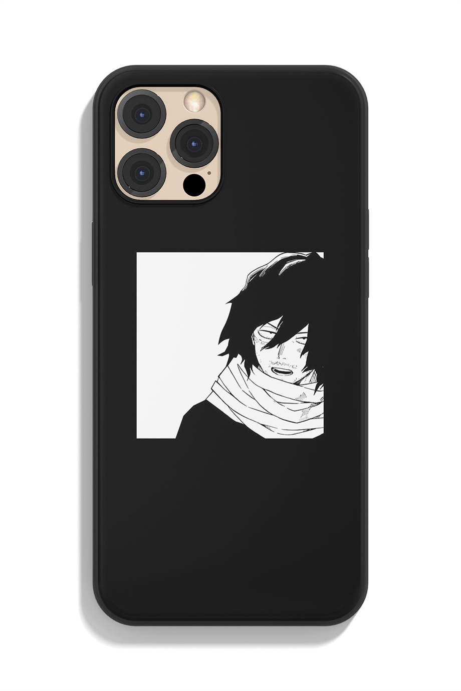 My Hero Academia Shota Aizawa Siyah Silikon Baskılı Anime Telefon Kılıfı