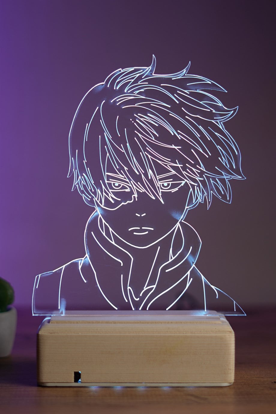 My Hero Academia Shoto Todoroki 16 Renk Gece Lambası