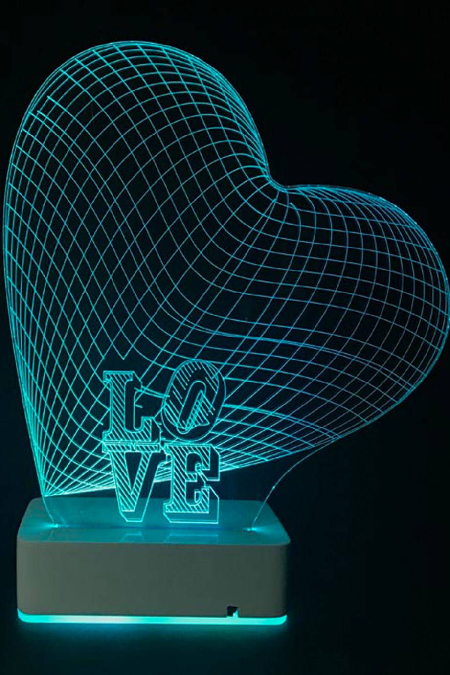Özel Tasarım 3D 16 Renk Dekoratif Aşk Led Lamba