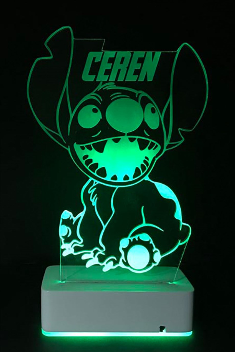 Özel Tasarım 3D Stitch Masaüstü Led Lamba