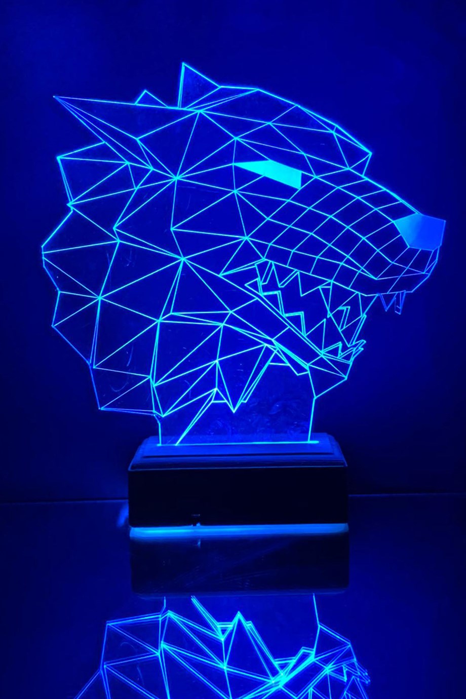 Özel Tasarım Kurt 3D Led Dekoratif Gece Lambası