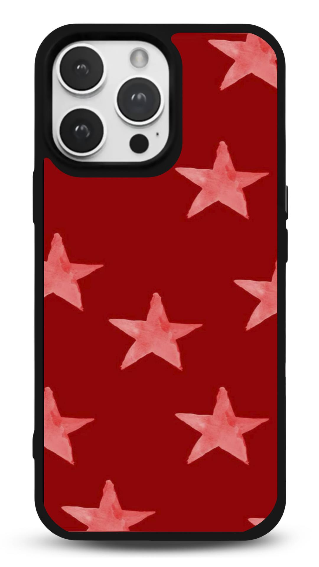 Red Stars Glossy Parlak Telefon Kılıfı