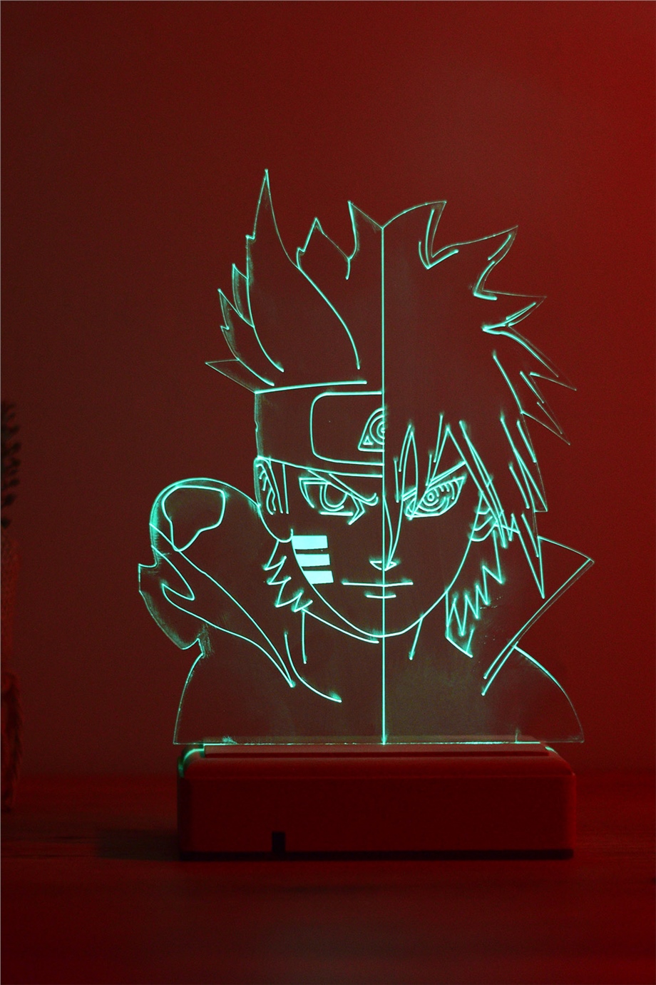 Sasuke Uchiha Uzumaki Naruto 16 Renkli Anime Gece Lambası