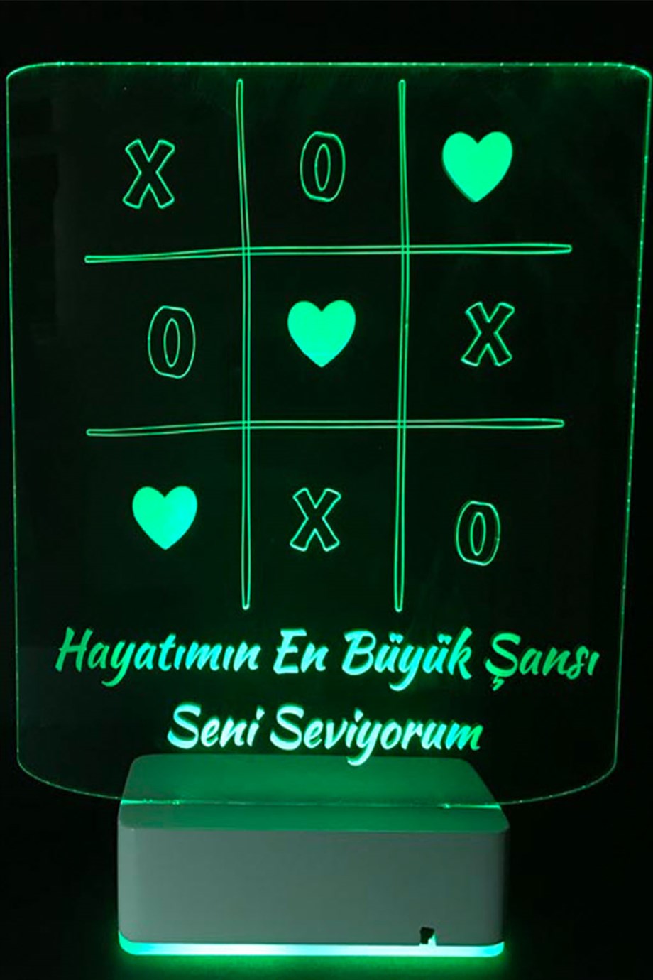 Sevgililer Gününe Özel 3D Aşk Oyunu 16 Renk Dekoratif Led Lamba