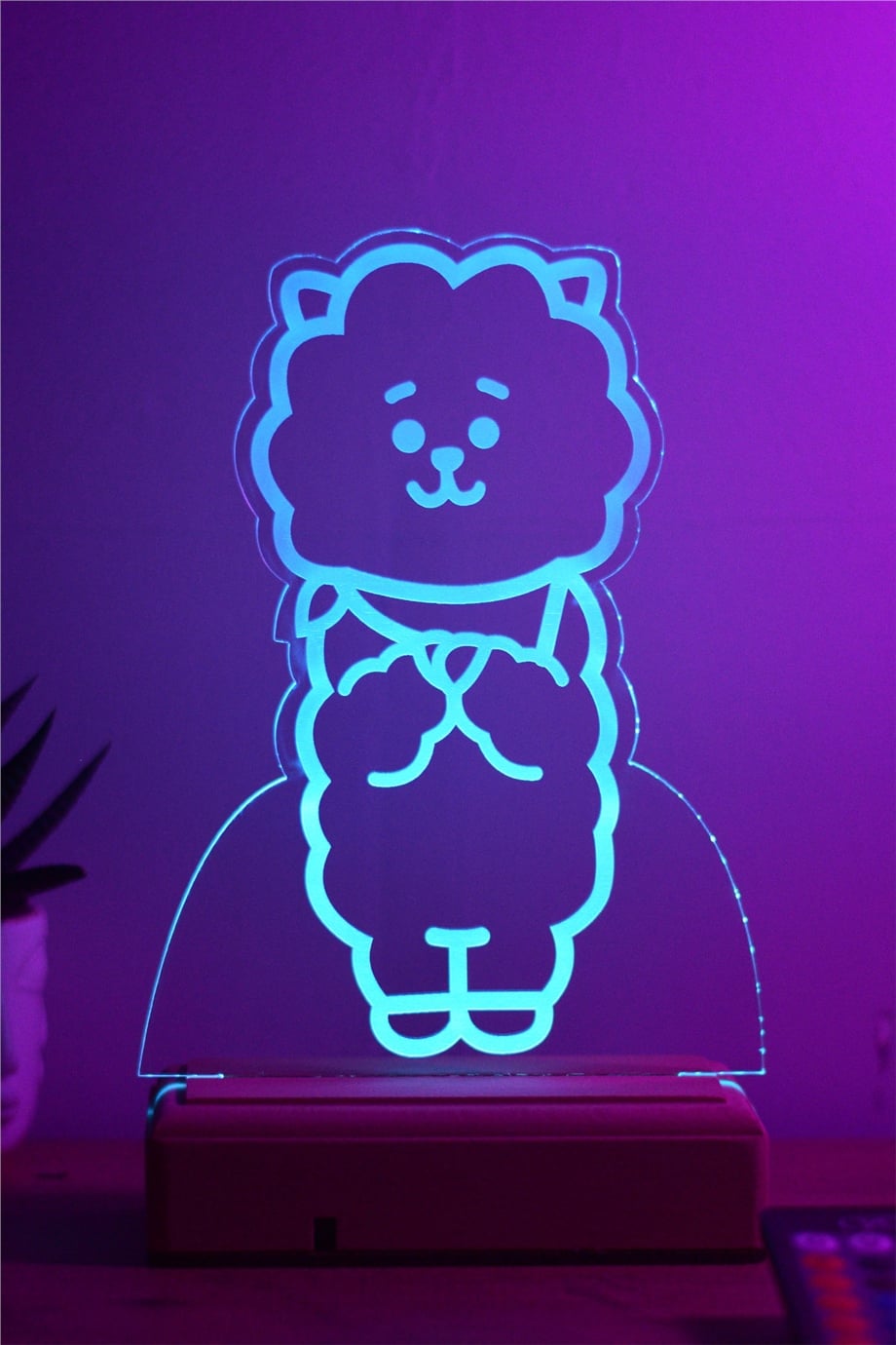 BT21 RJ Bts Kim Seokjin 16 Renk Kumandalı Gece Lambası