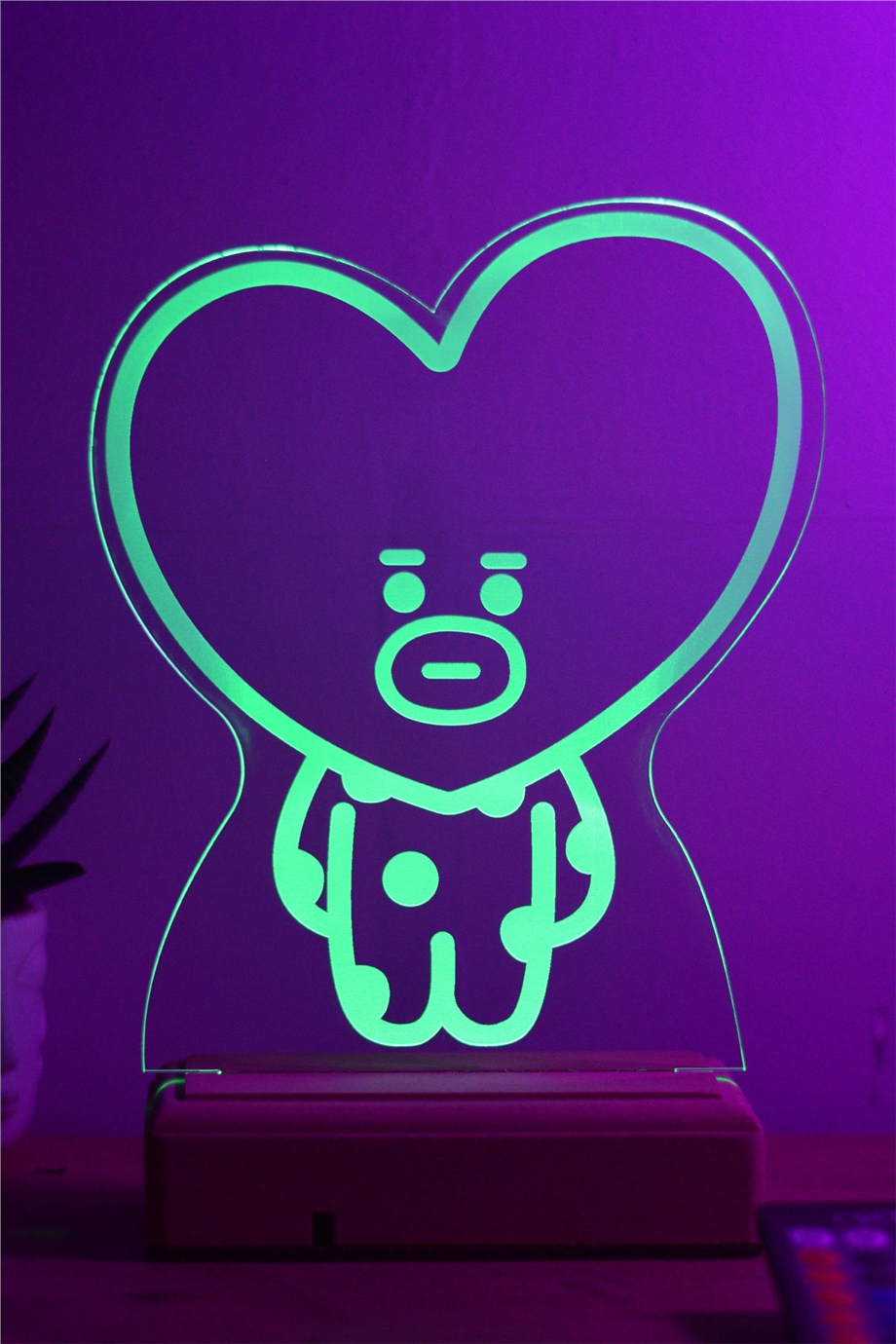 BT21 TATA Bts Taehyung 16 Renk Kumandalı Gece Lambası