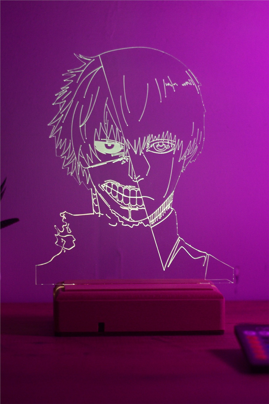 Tokyo Ghoul Ken Kaneki 16 Renkli Kumandalı Anime Gece Lambası