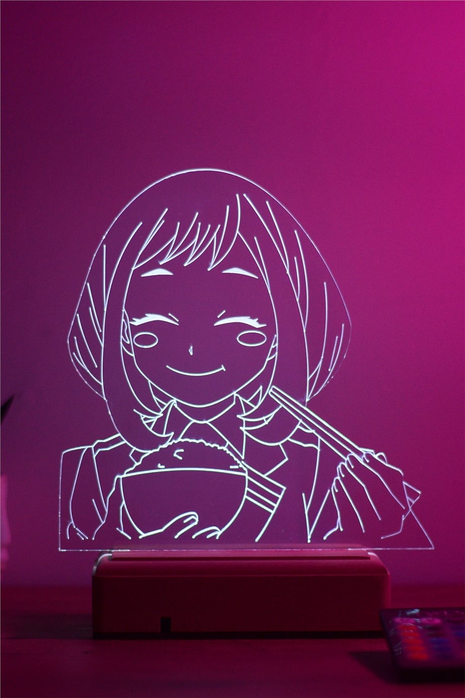 Uraraka Gravity My Hero Academia 16 Renkli Kumandalı Anime Gece Lambası