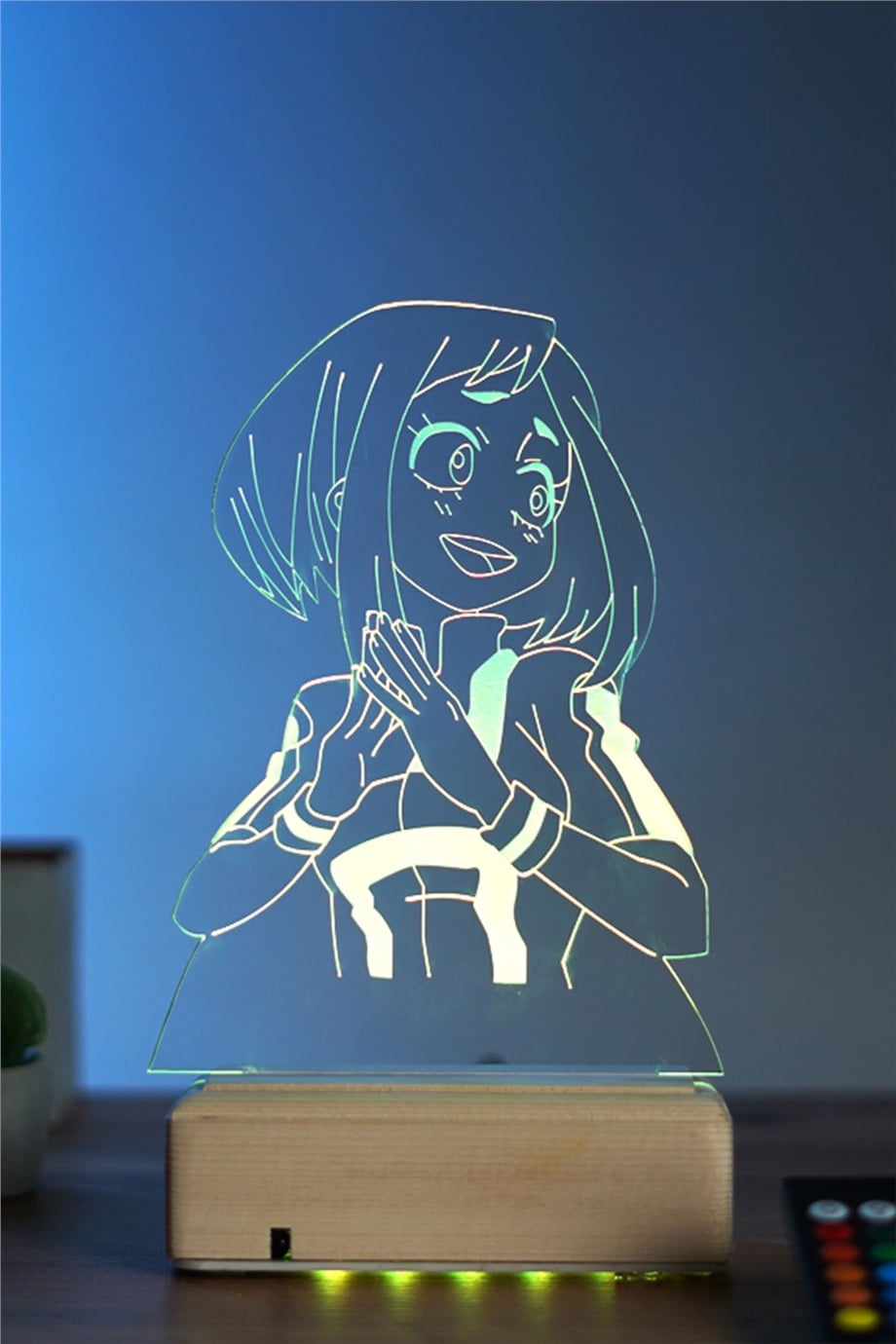 Uraraka Gravity -  My Hero Academia 16 Renk Anime Gece Lambası