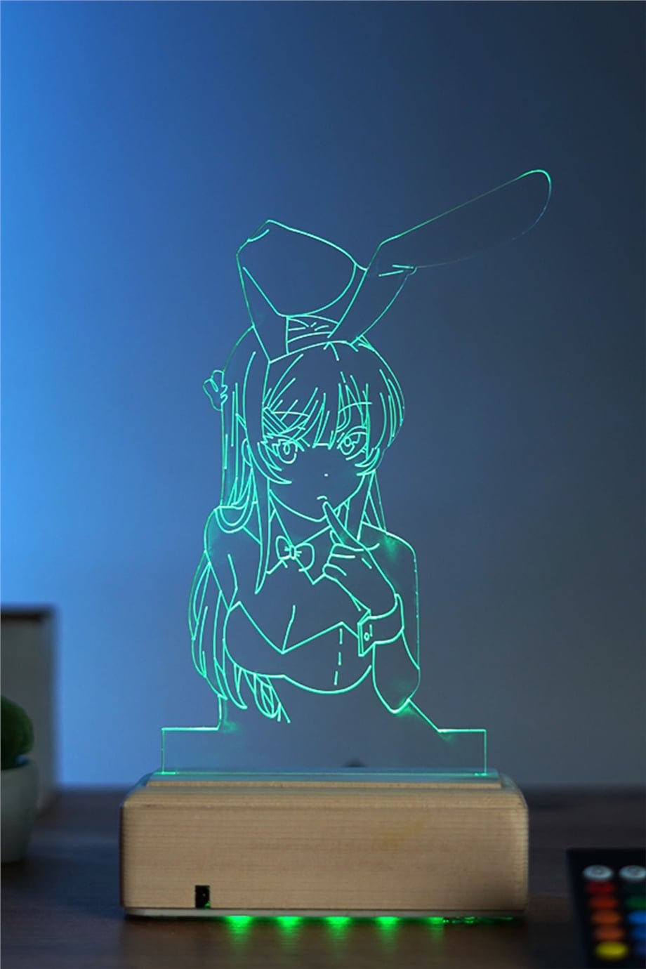 Waifu Mai Sakurajima 16 Renk Anime Gece Lambası