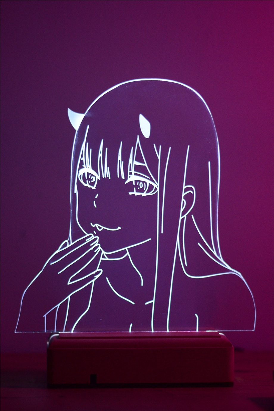 Zero Two Anime Darling In The Franxx 16 Renk Anime Gece Lambası