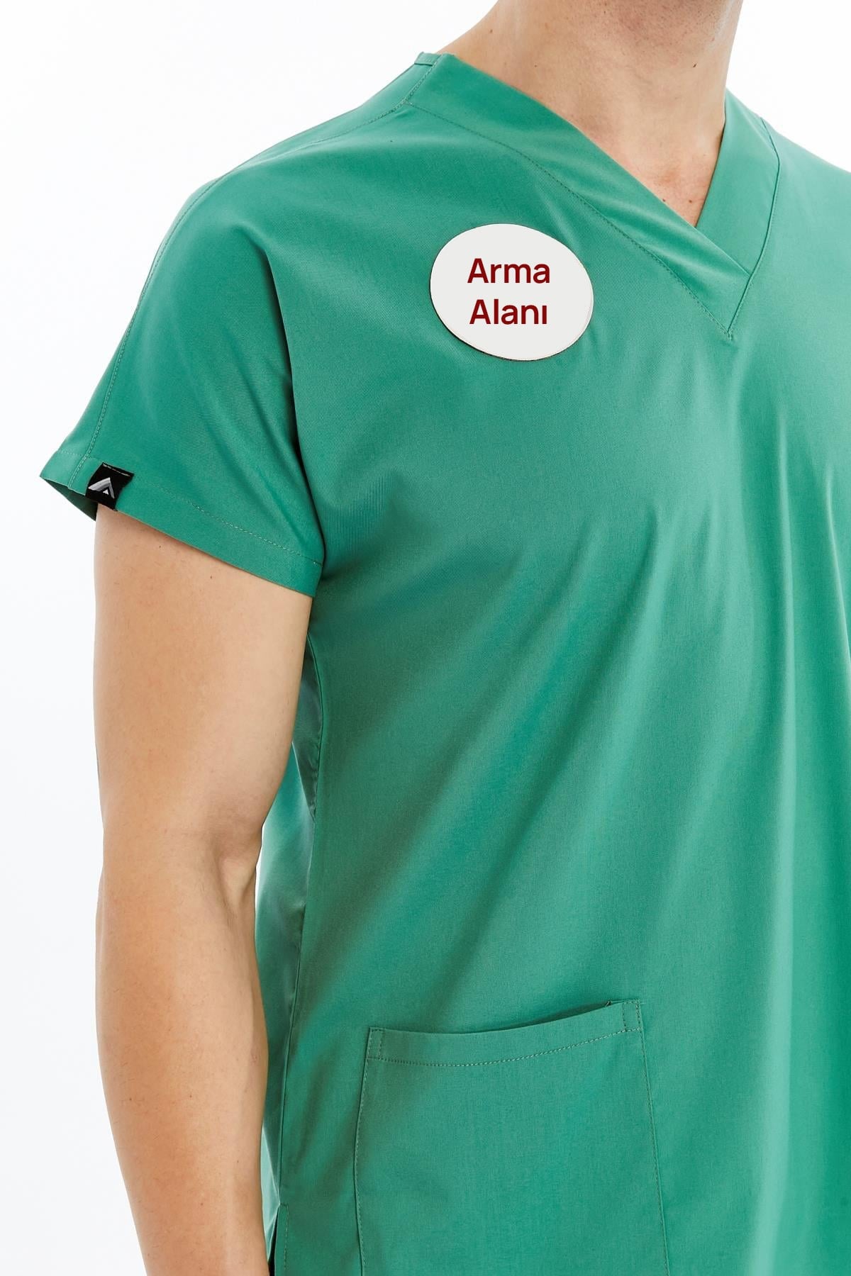 Basic - Ameliyathane Hizmetleri Forması Likralı Scrubs (Unisex) (Yeni Klavuz - Frosty Spruce) (Tek Üst)