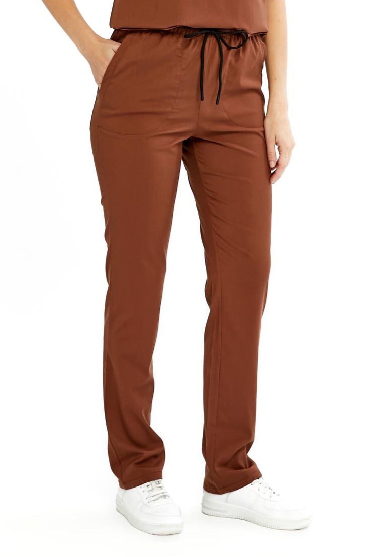 Basic - Diğer Sağlık Meslek Mensupları Forması Likralı Scrubs (Unisex) (Yeni Yönetmeliğe Uygun - Friar Brown) (Pantolon)