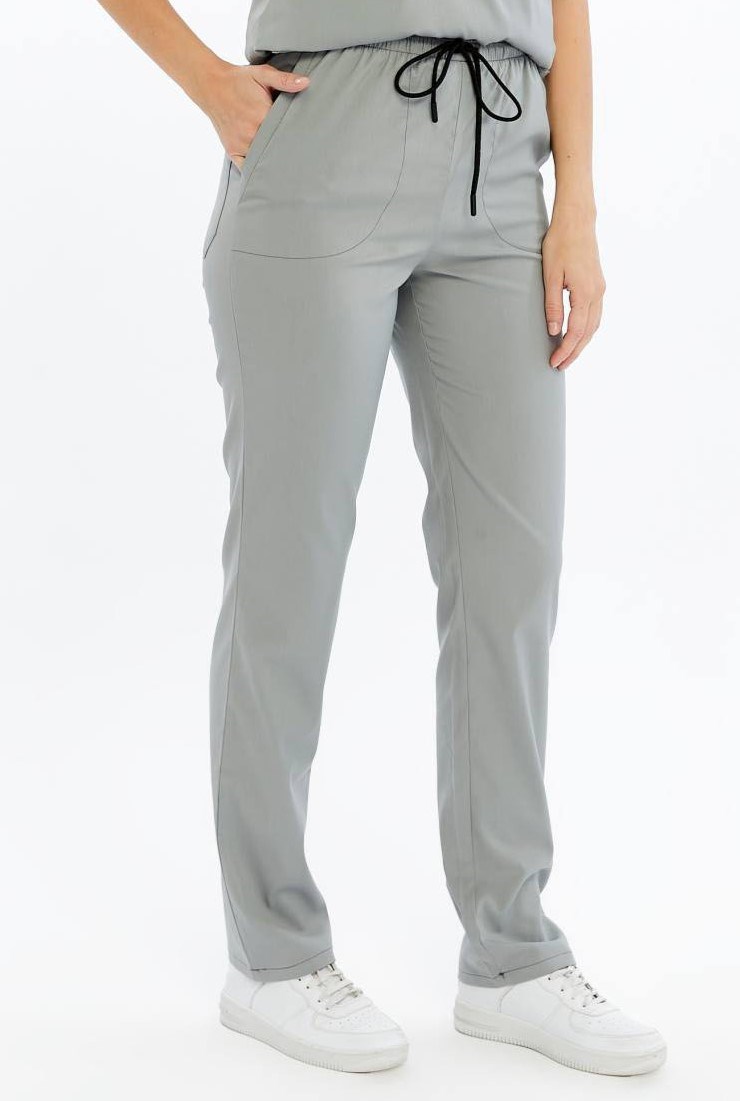 Basic - Teknik Hizmetler Forması Likralı Scrubs (Unisex) (Yeni Yönetmeliğe Uygun - Neutral Gray) (Pantolon)