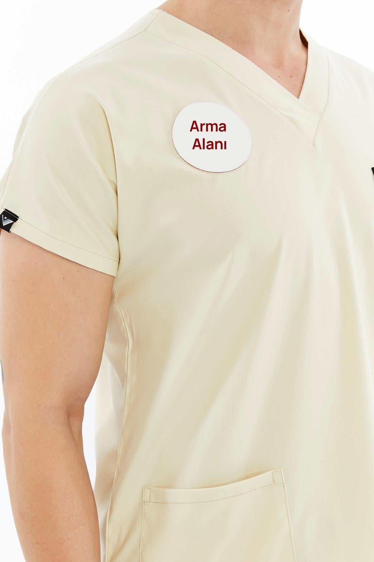 Basic - Tekniker,Teknisyen Forması Likralı Scrubs (Unisex) (Yeni Yönetmeliğe Uygun - Moth) (Tek Üst)