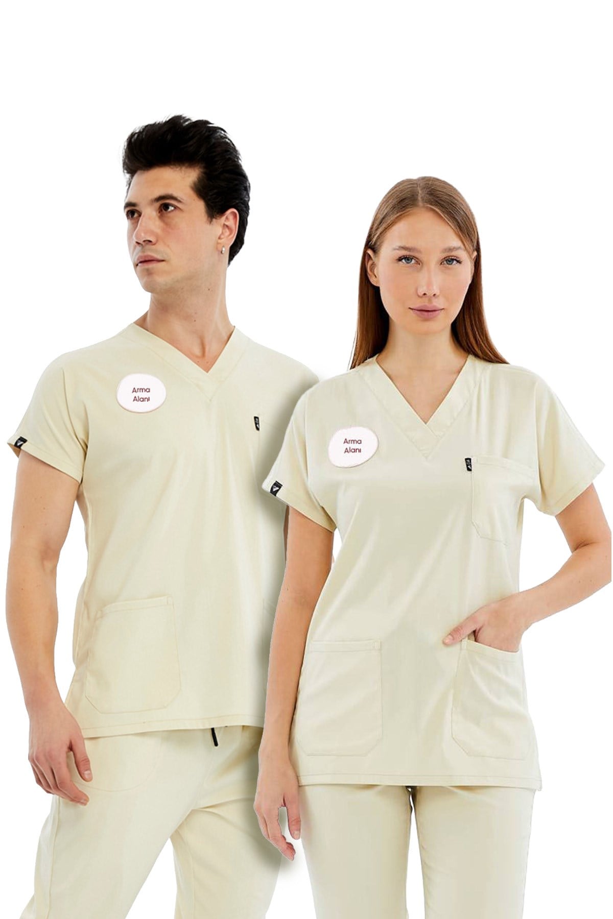 Basic - Tekniker,Teknisyen Forması Likralı Scrubs (Unisex) (Yeni Yönetmeliğe Uygun - Moth) (Takım)