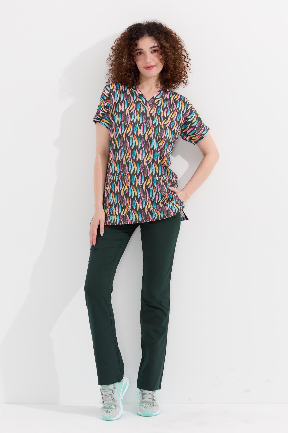 Carnival Basic - Tek Üst Desenli Hemşire Doktor Forması (UNISEX), Tüy