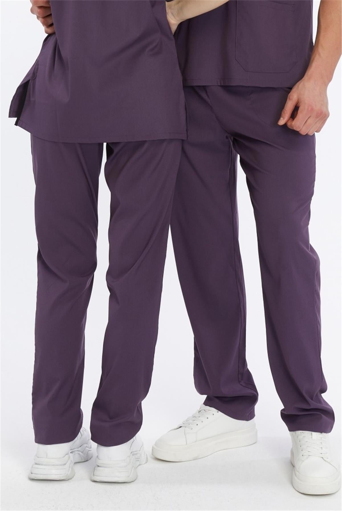 Happiness Basic - Likralı Doktor Hemşire Scrubs Tek Alt Cerrahi Forma (UNISEX), Gül Kurusu