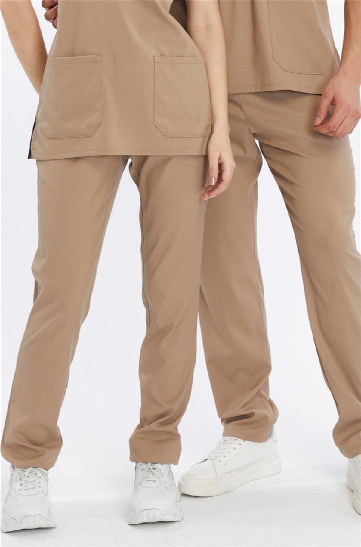 Happiness Basic - Likralı Doktor Hemşire Tek Alt Forma (UNISEX), Bej