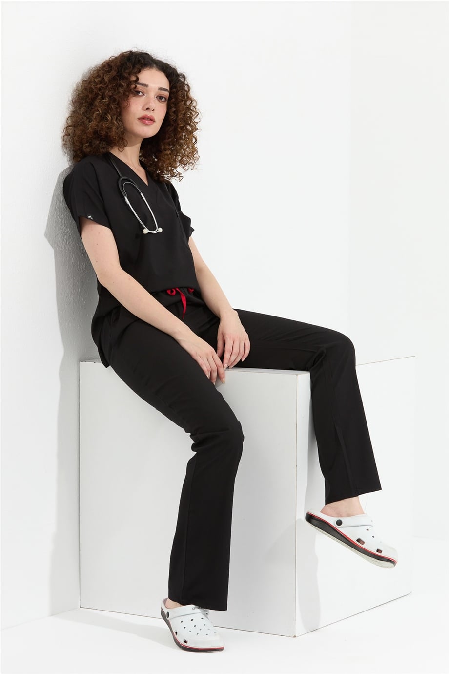 Happiness Spaniard - Doktor Hemşire Forma Takımı (KADIN), Siyah
