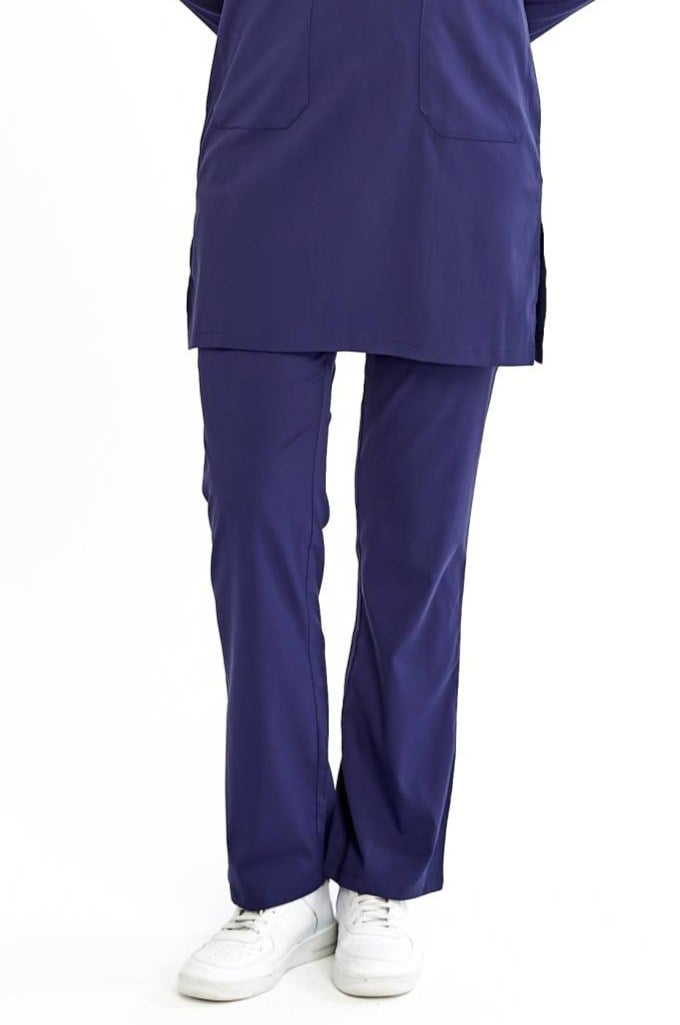 Modest - Tesettür Hemşire Forması Likralı Scrubs  (Yeni Yönetmeliğe Uygun - Patriot Blue) (Pantolon)
