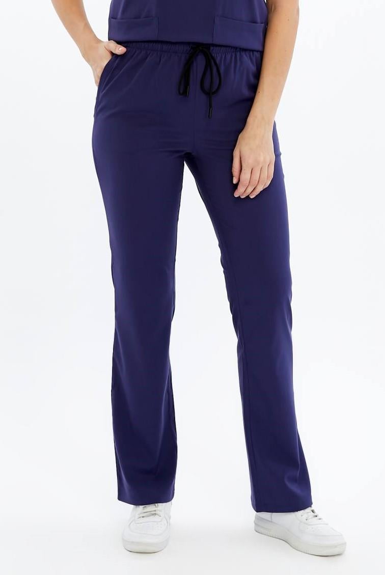Spaniard - Hemşire Forması Likralı Scrubs (Kadın) (Yeni Yönetmeliğe Uygun - Patriot Blue) (Pantolon)