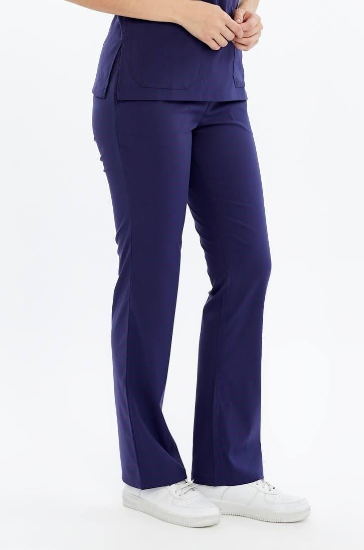 Spaniard - Hemşire Forması Likralı Scrubs (Kadın) (Yeni Yönetmeliğe Uygun - Patriot Blue) (Pantolon)
