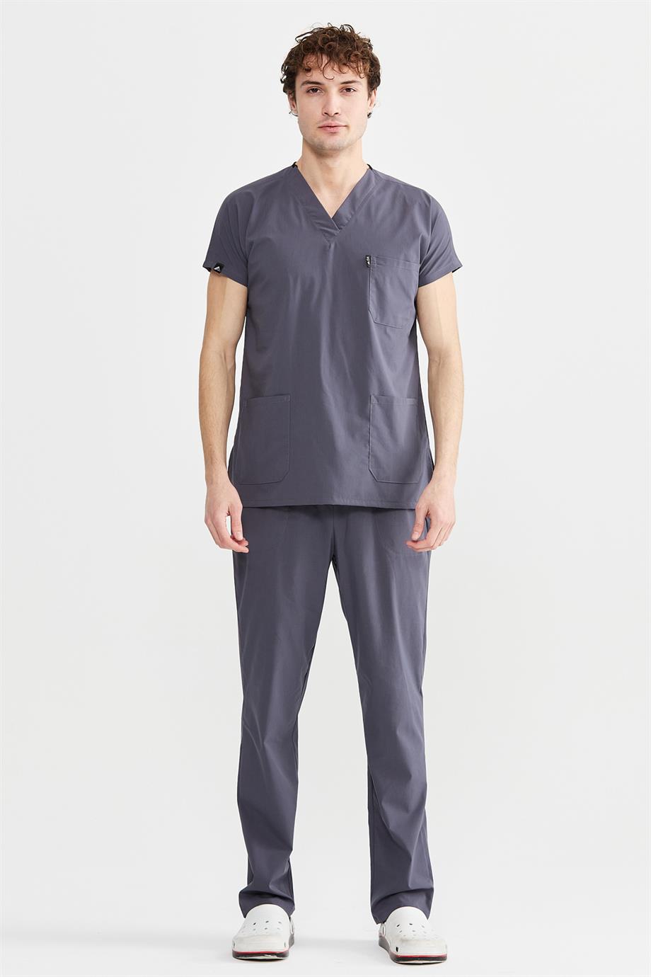 UltraLycra Basic - Doktor Hemşire Forma Takımı (UNISEX), Asfalt