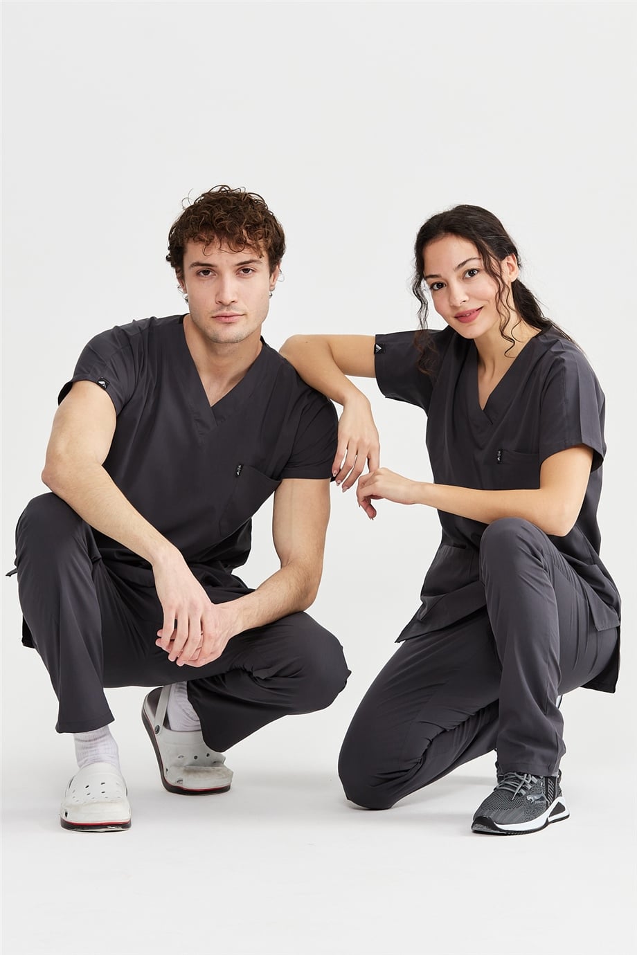 UltraLycra Basic - Doktor Hemşire Forma Takımı (UNISEX), Antrasit