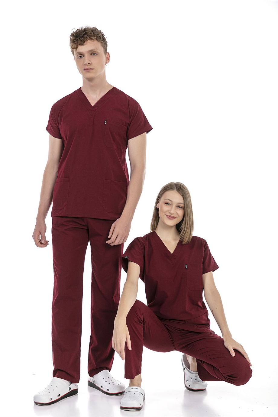 UltraLycra Basic - Doktor Hemşire Forma Takımı (UNISEX), Bordo