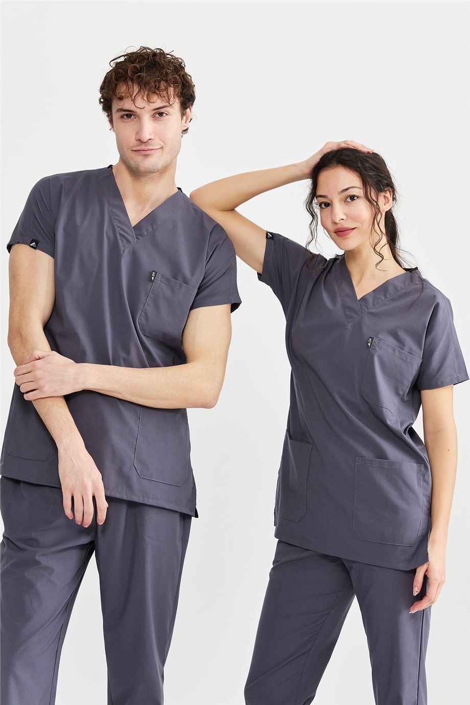 UltraLycra Basic - Doktor Hemşire Forma Takımı (UNISEX), Asfalt